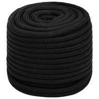 vidaXL Universali virvė 16 mm 50 m Juoda Poliesteris