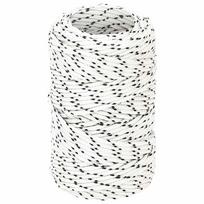 vidaXL Universali virvė 2 mm 50 m Balta Poliesteris