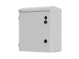 10 colių sieninis/stiebinis montavimo spintos korpusas, IP55 sandarus, 420x300x500 mm, pilkas, surinktas