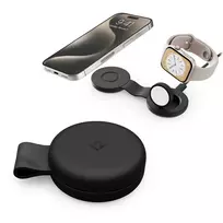 Twelve South ButterFly SE 2-in-1 Qi2 MagSafe įkroviklis, skirtas iPhone ir Apple Watch, juodas