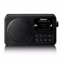 Lenco PDR-033BK nešiojamas DAB+/FM radijas su Bluetooth ir įkraunama baterija - juodas