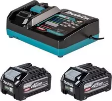 Makita 1916Y1-1 maitinimo šaltinio rinkinys 40V XGT įrankiams (2x BL4040F 4,0Ah baterijos ir DC40RA greitasis įkroviklis)