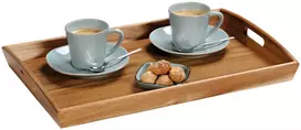 KESPER akacijos medienos patiekimo padėklas 48x31x5,5 cm, stačiakampis, natūralaus aliejaus apdaila