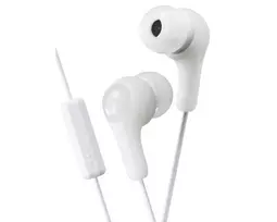 JVC Gumy Plus ausinės su mikrofonu, baltos
