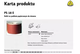 KRUGER & MATZ PS18E šlifavimo popieriaus ritinys, P150 grūdėtumas, 100 mm x 50 m, E klasės popierius, aliuminio oksidas