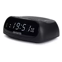 AIWA CR-09J FM radijo laikrodis su dvigubu žadintuvu, LED ekranu, juodas