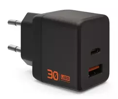 UAG Urban Armor Gear SRGE GaN sieninis įkroviklis 30W PD USB-C/USB-A juodas 9B443511V4040