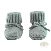 Lodger Slipper Folklore merino vilnos kūdikių šlepetės, šilko spalvos, 0-6 mėn.
