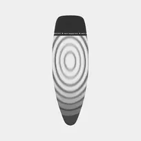 Brabantia lyginimo lentos užvalkalas Titan Oval, 135 x 45 cm, D dydis, 8 mm pamušalas, medvilnės viršus su putomis, metalinė pilka