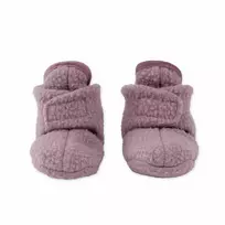 Lodger Slipper Teddy kūdikių šlepetės, rausvos, 0-3 mėn., neslystančios, flisinės, unisex