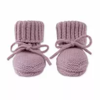 Lodger Slipper merino vilnos kūdikių šlepetės, rausvos (mauve), 0-6 mėn.