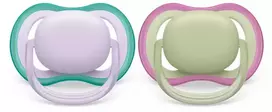 Philips Avent Ultra Air žindukas 0-6 mėn., 2 vnt., mergaitėms, rožinė/violetinė, SCF085/24