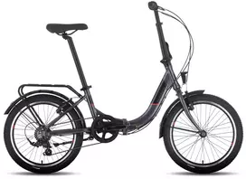Dviratis „Tabou Fold ECO“, antracito ir raudonos spalvos