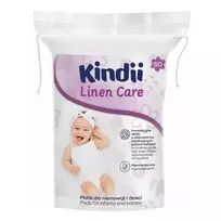 Kindii Linen Care vatos diskeliai kūdikiams iš medvilnės ir lino, 50 vnt.