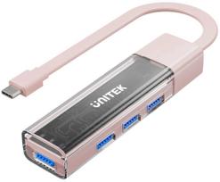 Unitek Hub dwukierunkowy USB C/USB A 5Gbps różowy