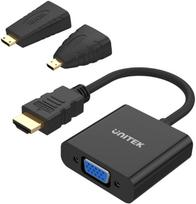Unitek Y-6355 adapter Micro/Mini HDMI do VGA+audio
