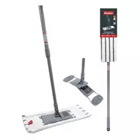 SAUBER grindų šluota 40 cm su teleskopiniu kotu