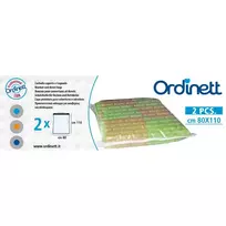 ORDINETT plastikiniai antklodžių maišai, 2 vnt., 80x110 cm, vakuuminiai laikymo maišai su dvigubu užtrauktuku ir universaliu vožtuvu