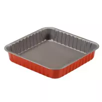 GUARDINI Rossana kvadratine pyragų forma 24x24x4,5 cm, neprideganti anglinio plieno