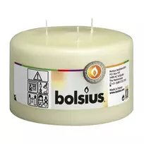 BOLSIUS Mamoth cilindrinė žvakė su 3 dagčiais Ø100x150mm smėlio spalvos