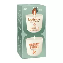 BOLSIUS Clean Light žvakių papildymas 2 vnt. Bergamot & Neroli