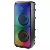 Defender BOOMER 35 nešiojamas Bluetooth garsiakalbis 30W su MP3/FM/SD/USB/AUX/TWS/LCD/RGB/MIC karaoke - juodas