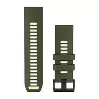 Garmin QuickFit 26 mm silikoninis laikrodžio dirželis - Olive Drab / Lemon 010-14508-01