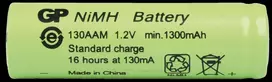 GP Batteries NH GP 130AAM NiMH AA įkraunama baterija 1300 mAh, 1 vnt.