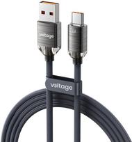 Kabel USB-A / USB-C Voltage PureCrystal 66W 200cm czarny