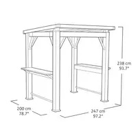 KETER Gazebo Grill 29213898 kieto stogo aliuminio pavėsinė