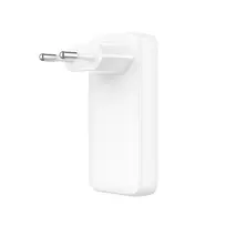 Fixed Slim 2xUSB-C kelioninis įkroviklis 65W GaN PD baltas