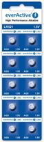 Bateria AG0 / G0 / LR63 / LR521 everActive 1,5V (blister 10 szt.)