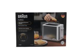 Braun namų skrudintuvas PurShine HT 1510 WH (nerūdijantis plienas/white, 900 W, 2 riekėms duonos)