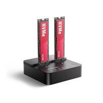 AXAGON  | USB-C 20Gbps docking station for 2× M.2 NVMe SSD with disk cloning function without PC | ADSA-M2C22L | ADSA-M2C22L | 8595247909558