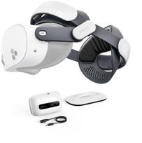 BOBOVR Pasek na głowę M3 Pro+ z akumulatorem 6500 mAh i stacją ładującą do Meta Quest 3 / 3S - biały (6937267000563) | 6937267000563 | 6937267000563