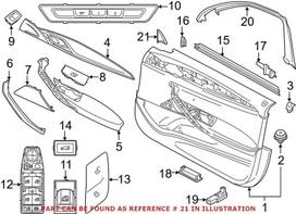 BMW 5 G30 F90 M5 G31 Vidinis Kairysis Veidrodis Pagrindo Dėklas Originalus 51337464599