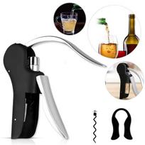 Hand Tools,Aluminum alloy Corkscrew, Wine Opener Compact Vertical Corkscrew Wine Bottle Opener with Foil Cutter,Wine Stopper and Extra Spiral,