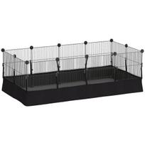 Lauko gyvūnų maniežas 120x60x40 cm juodas, plienas