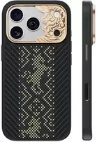 Dėklas Benks Magnetic Armor Pro Knight Kevlar metalinis rėmelis (C.K.FL.AP.GD.B073) skirtas Iphone 18 Pro Max/17 Pro Max juodas (Camera Control Button)