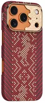 Benks Magnetic Armor Air Knight Kevlar metalinis rėmelis dėklas (C.K.FL.AP.GD.J073) skirtas iPhone 18 Pro Max/17 Pro Max raudonas