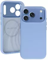 Liavec Silk Shield dėklas su metaliniu kameros rėmeliu, skirtas iPhone 18 Pro Max/17 Pro Max, šviesiai mėlynas