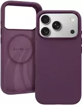 Liavec šilkinis dėklas su metaliniu kameros rėmeliu, skirtas Iphone 18 Pro/17 Pro, violetinis