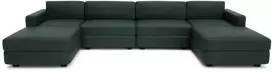 Citysofa U formos modulinė sofa GRACIA 180x360x180 cm - Žalia