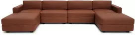 Citysofa U formos modulinė sofa GRACIA 180x360x180 cm - Terakota