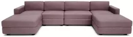 Citysofa U formos modulinė sofa GRACIA 180x340x180 cm - Dulsvai rožinė