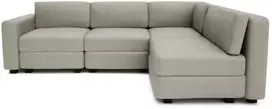 Citysofa 4 vietų kampinė modulinė sofa GRACIA - Smėlio pilka