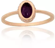 Diamond Sky Jewelry Auksinis žiedas su cirkoniais ir ametistais „Sicily II (Ametistas)“