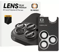 Tel Protect 3D Lens Aramid Series grūdintas stiklas kamerai, skirtas Iphone 18 Pro/18 Pro Max (3 vnt. objektyvų)