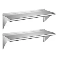 Nerūdijančio plieno lentynos VEVOR JC-DWS-1236-418, 305 x 914 mm, 2 vnt.