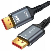 DisplayPort 2.1 kabelis 1 m monitoriui, DP 4K/240 Hz, DSC, G-SYNC, FreeSync
